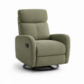 Poltrona reclinabile girevole verde in poliestere 85 x 94 x 105 cm