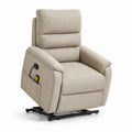 Poltrona relax elettrica alzapersona beige in poliestere 83 x 92 x 105 cm
